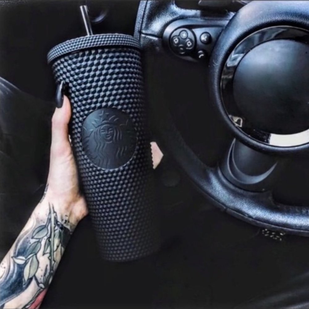 STARBUCKS LIMITED MATTE BLACK STUDDED TUMBLER